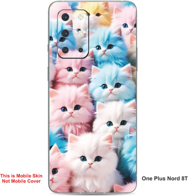VYBE The Smart Choice One Plus Nord 8T Cat Embossed Mobile Skin(Faded Pink 37)