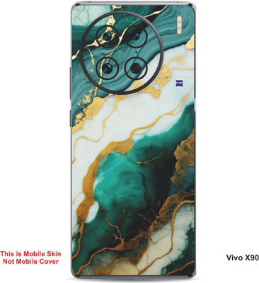 VYBE The Smart Choice Vivo X90 Abstract Embossed Mobile Skin(Sea Turtle Green 16)