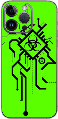 FCS iPhone 14 Pro Printed Back skin Mobile Skin(Green Tato Skin)