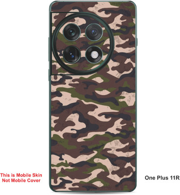 VYBE The Smart Choice One Plus 11R Camouflage Embossed Mobile Skin(Sanguine Brown A12)