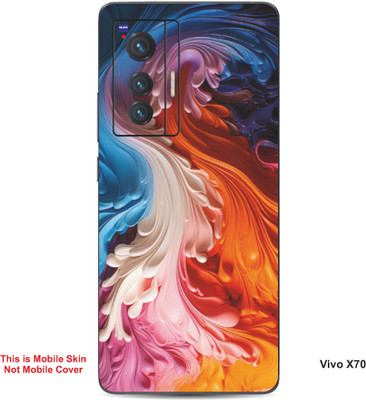 VYBE The Smart Choice Vivo X70 Pattern Embossed Mobile Skin(Pink Rose 12)