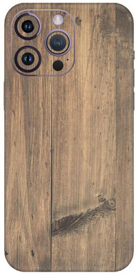 Yuckquee iPhone 14 Pro Max Mobile Skin for Back & Camera Protective - D182 Mobile Skin(Wooden-182)