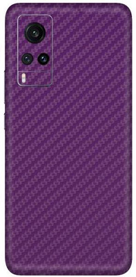 Vcare GadGets Vivo X60 Mobile Skin(Fiber Carbon Purple)