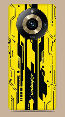 SkinoMania Realme 11 Pro Plus 5G Mobile Skin(Dark-Yellow-Cyber Multicolor Mobile Skin)