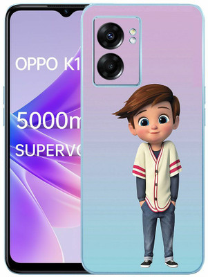 FCS OPPO K10 5G Printed Back skin Mobile Skin(Cute Boy Skin)