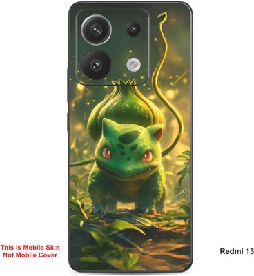 VYBE The Smart Choice Redmi 13 Bulbasaur Pokemon Embossed Mobile Skin(Medium Forest Green A1)