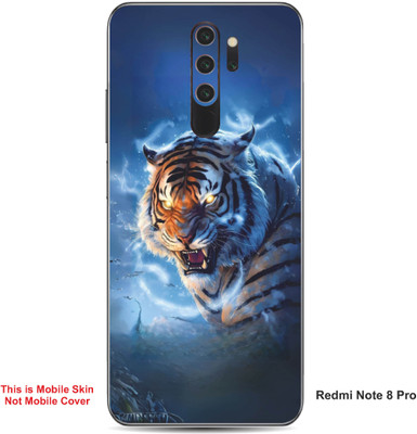 VYBE The Smart Choice Redmi Note 8 Pro Tiger Embossed Mobile Skin(Moonstone Blue 14)
