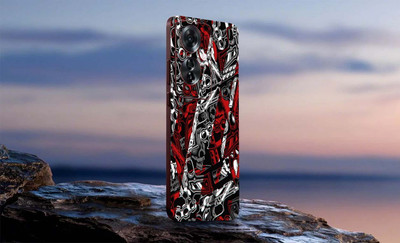 BUGGU OPPO F25 Pro 5G Mobile Skin(RED AND BLACK)