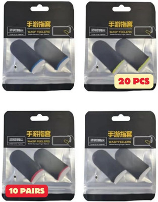 Kavizo Free Size 10 pairs 20 pcs Mobile Skin(Black)