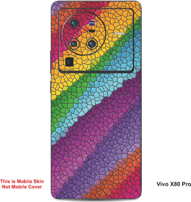 VYBE The Smart Choice Vivo X80 Pro Pattern Embossed Mobile Skin(Light Eggplant 15)