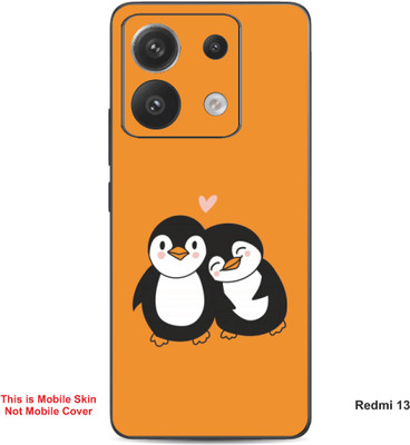 VYBE The Smart Choice Redmi 13 Penguin Embossed Mobile Skin(Fire Orange A1)