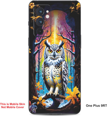 VYBE The Smart Choice One Plus 9RT Owl Embossed Mobile Skin(Golden Brown 28)
