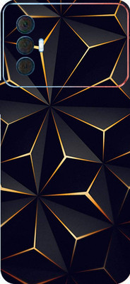 BUGGU Tecno Spark 8 Pro Mobile Skin(Ultra Super Black Abstract Shape Skin With High Matte Finish.)