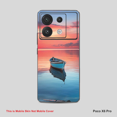 VYBE The Smart Choice Poco X6 Pro Art Mobile Skin Mobile Skin(Peachy Pink, Kashmir Blue A16)