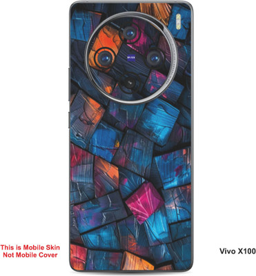 VYBE The Smart Choice Vivo X100 Art Embossed Mobile Skin(Peacock Blue 18)