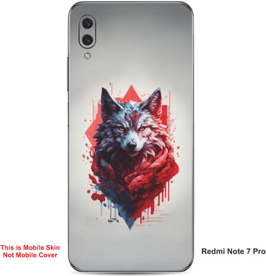 VYBE The Smart Choice Redmi Note 7 Pro Wolf Embossed Mobile Skin(Moon Mist 11)