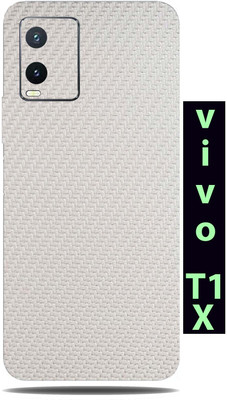 TJ CREATION vivo T1X Mobile Skin(Ultra Super White Carbon Skin With High Matte Finish.)