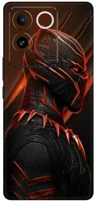 Vcare GadGets Black Orange Vivo T2 Pro 5G Mobile Skin(Multicolor)