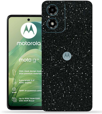 OggyBaba Moto G04 Mobile Skin(Black Gliter)