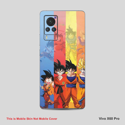 VYBE The Smart Choice Vivo X60 Pro Goku Mobile Skin Mobile Skin(Cyan Blue, Red, Yellow A6)