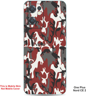 VYBE The Smart Choice One Plus Nord CE 2 Camouflage Embossed Mobile Skin(Sanguine Brown A17)