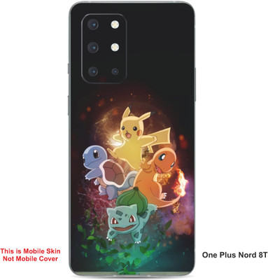 VYBE The Smart Choice One Plus Nord 8T Pokemon Embossed Mobile Skin(Café Noir 29)