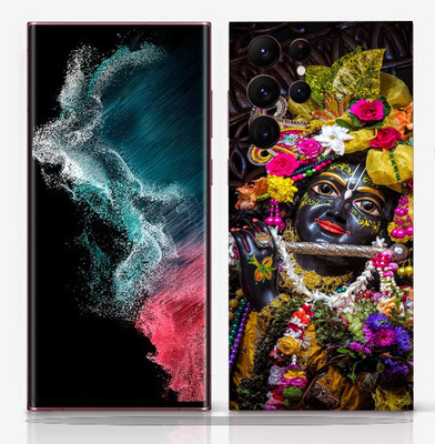 SkinoMania Samsung Galaxy S22 Ultra Mobile Skin(Krishan Bhagwan Multicolor Mobile skin)