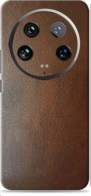 SkinoMania Xiaomi 14 Ultra 5G Premium Vinyl Mobile Skin (Multicolor) Mobile Skin(Brown Leather)