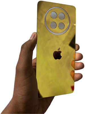 TWUAOP REALME 12X 5G MOBILE SKIN MIRROR BACK PANNEL ACRYLIC SHEET Mobile Skin(Gold)