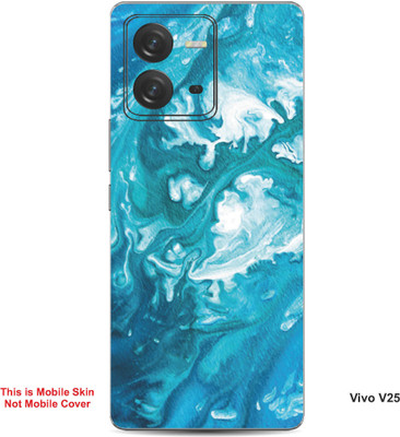 VYBE The Smart Choice Vivo V25 Abstract Embossed Mobile Skin(Ball Blue 4)