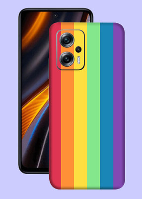 WeCre8 Skin's Xiaomi Poco X4 GT Mobile Skin(Straight Lines Multicolor Premium Quality Mobile Skin With Cleaning Wipe)