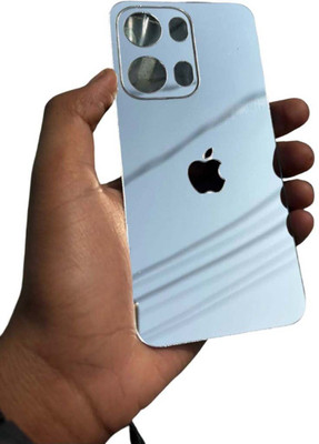 TWUAOP OPPO RENO 13 PRO 5G MOBILE SKIN ACRYLIC SHEET MIRROR BACK PANNEL APPLE LOGO Mobile Skin(Silver)