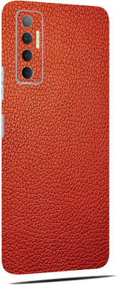 TJ CREATION TECNO CAMON 17P Mobile Skin(Ultra Super Red Leather Skin With High Matte Finish.)