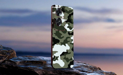 BUGGU OPPO F25 Pro 5G Mobile Skin(WHITE AND GREEN)