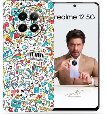 OggyBaba Realme 12 5g Mobile Skin(Music Graffiti)