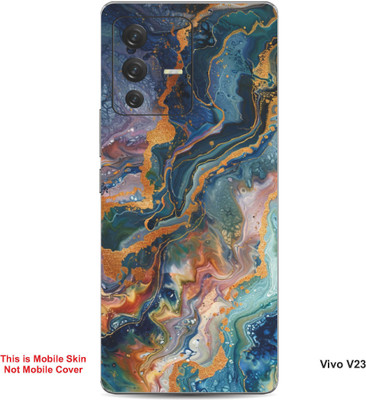 VYBE The Smart Choice Vivo V23 Abstract Embossed Mobile Skin(Pinkish Grey 3)