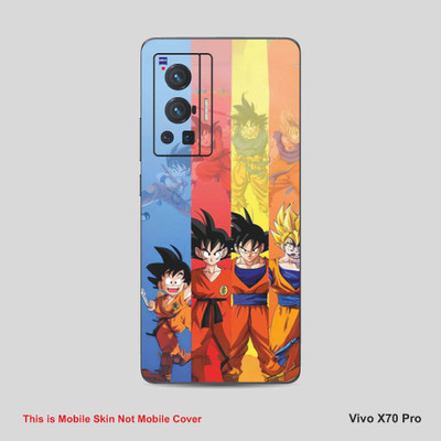 VYBE The Smart Choice Vivo X70 Pro Goku Mobile Skin Mobile Skin(Cyan Blue, Red, Yellow A8)
