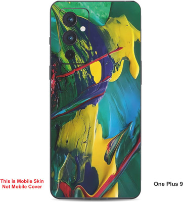 VYBE The Smart Choice One Plus 9 Art Embossed Mobile Skin(Lightning Yellow A4)