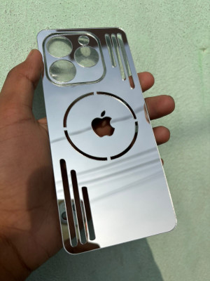 TWUAOP INFINIX HOT 40I ACRYLIC MIRROR BACK PANNEL MERO APPLE Mobile Skin(Silver)