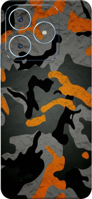 SkinoMania Realme Narzo N63 5G Mobile Skin(Camo Orange Multicolor Mobile Skin)