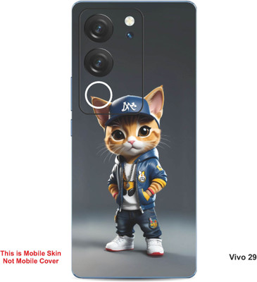 VYBE The Smart Choice Vivo V29 Super Cat Embossed Mobile Skin(Gravel B6)