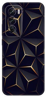 Vcare GadGets Reno12 Pro (5G) Mobile Skin(Black & Gold)