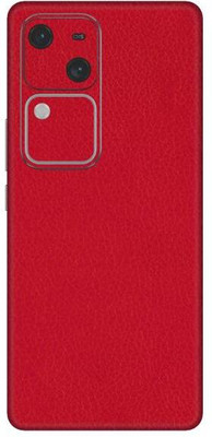 Vcare GadGets Red Leather V30 5G Mobile Skin(Red Leather)