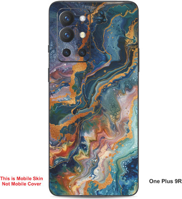 VYBE The Smart Choice One Plus 9R Art Embossed Mobile Skin(Cadet Grey A6)
