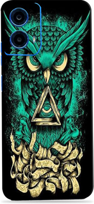 WeCre8 Skin's Motorola g45 5G Premium Vinyl Mobile Skin (Multicolor) Mobile Skin(Angry-Owl)