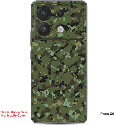 VYBE The Smart Choice Poco X6 Camouflage Embossed Mobile Skin(Pickled Bluewood 1)