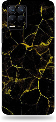 TJ CREATION realme 8 pro, realme 8 pro Mobile Skin(Ultra Super Black Abstract Skin With High Matte Finish, Mobile Skin (Back+Side+Camera))