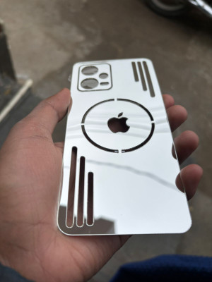 TWUAOP REDMI NOTE 12 PRO PLUS 5G MIRROR BACK PANNEL ACRYLIC SHEET MERO APPLE Mobile Skin(Silver)
