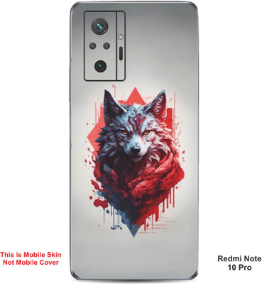 VYBE The Smart Choice Redmi Note 10 Pro Wolf Embossed Mobile Skin(Moon Mist 18)