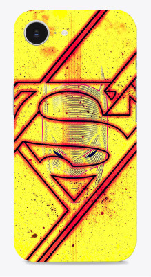 SkinoMania iPhone 16e Premium Vinyl Mobile Skin (Multicolor) Mobile Skin(Yellow Batman Logo)